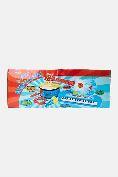 Music Alley 5 Piece Band In A Box Musical Electronic Toy Set, Blue