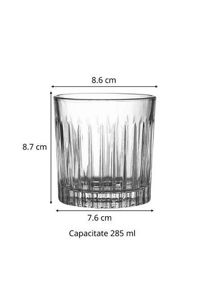 OEM Whisky Pahar, Aurora Supreme, 285 ml, sticla, 8.7 cm h, 8.6 cm diametru baza