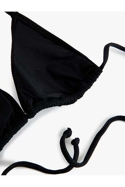 Koton Μπλουζάκι μπικίνι με κορδόνι με υφή τριγώνου