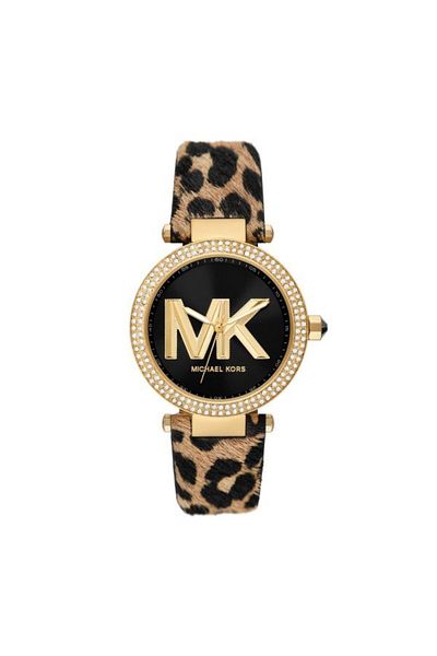 Michael Kors Women's Wristwatch Gold Tone Stainless Steel Leather