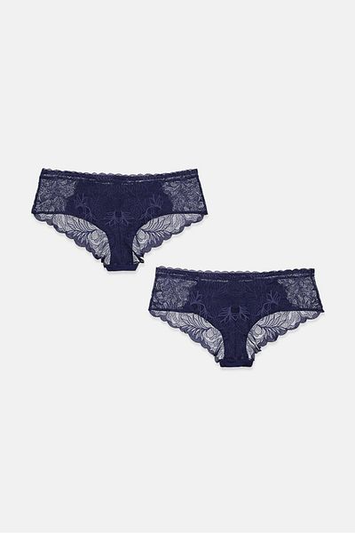 Tchibo Women 2 Pcs Slips Panty, Navy