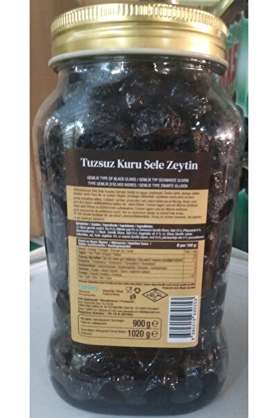 Alan Gemlik Tuzsuz (%1) Kuru Sele Zeytin ( 351-380 2xs ) 900 gr Campet