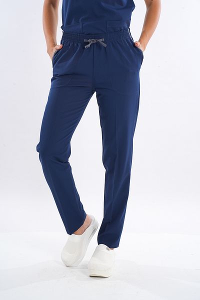 Nur Medikal Giyim Unisex bleumarin Asistentă Doctor Cook Scrubs Pantaloni din Lycra cu fundul unic