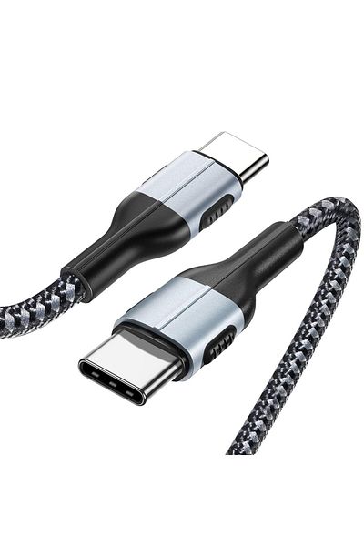 Vakoo USB C to USB C fast charging cable, nylon, 60W/3A, 1m