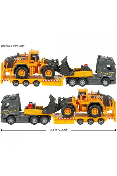 Majorette Majorette Construction Equipment Set - Volvo Truck + Wheel Loader