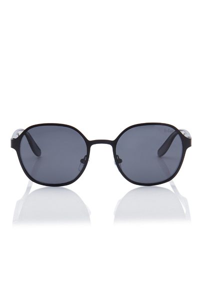 Lee Cooper Polarized Sunglasses Matte Black Frame Grey Mirror Lens 51mm - LC1211C01