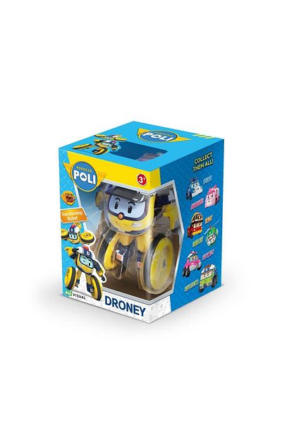 Robocar Poli Droney Transforming Vehicle Robot Figure 10 cm – Ages 3+