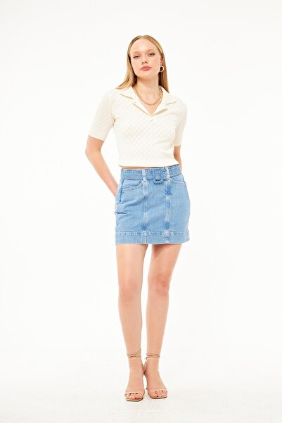 BPF Cepli Kadın Mini Jean Etek