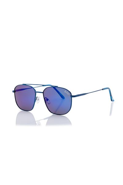 Lee Cooper Polarized Sunglasses Matte Dark Blue Frame Blue Mirror Mirror Lens 54mm - LC1204C03