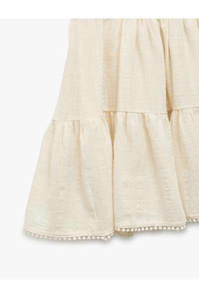 Koton Gipeli Pamuklu Pileli Askılı Elbise