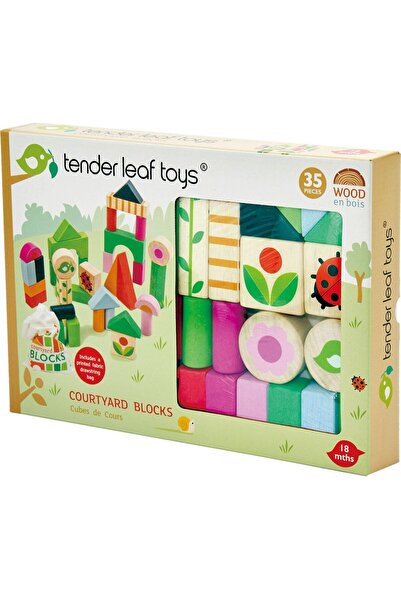 Tender Cuburi din lemn Τρυφερά Παιχνίδια Φύλλων - Μπλοκ αυλής