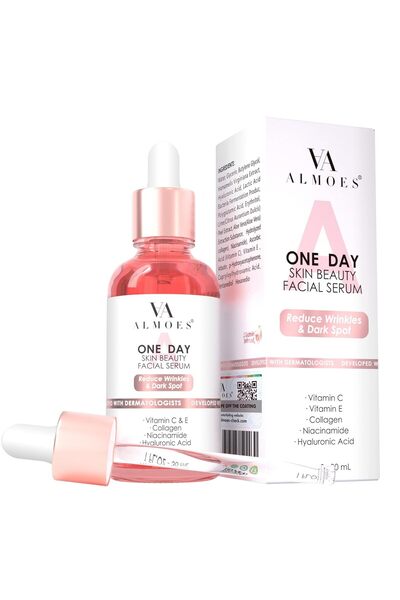 ALMOES سيروم ألموس 20% فيتامين سي، ألفا أربوتين، حمض البولي غلوتاميك، حمض اله...