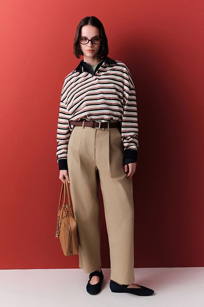 Manuka Pleated Gabardine Trousers - Sand