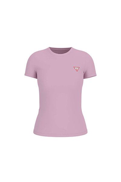 Guess Γυναικείο μπλουζάκι SS Cn Mini Triangle - Ροζ