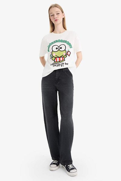 DeFacto Coool Hello Kitty Oversize Wide Fit Back Bedrucktes Kurzarm-T-Shirt F1947ax25sm