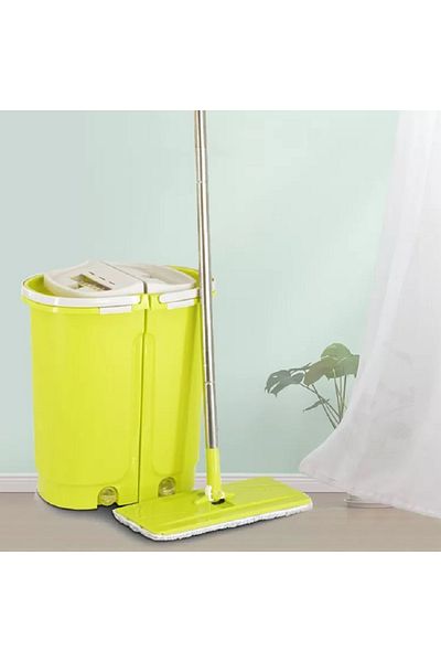 GENERAL Flat Mop Stick with Bucket - Green