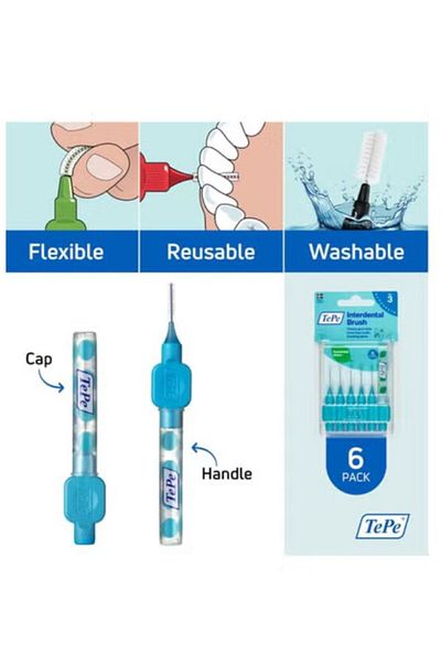 TePe Interdental brushes blue 0.6 mm 6 pieces