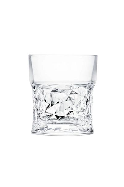OEM Pahar pentru whisky, Diamant, transparent, din sticla, 9 x 8 x 8.5 cm, 300 ml