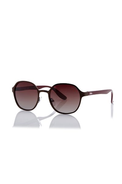 Lee Cooper Polarized Sunglasses Matte Brown Frame Gradient Brown Mirror Lens 51mm - LC1211C02