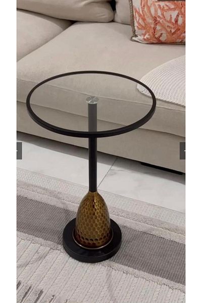 Alwan antiques and frames Copper and black serving table