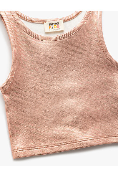 Koton Bisiklet Yaka Ribanalı Kolsuz Parlak Crop Atlet