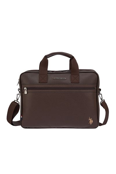 U.S. Polo Assn. Us Polo Assn 25029-25030 Laptop Bag with Shoulder Strap Briefcase Brown
