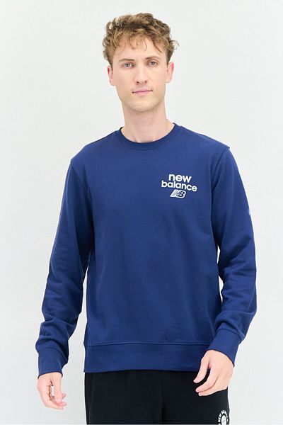 New Balance Men Sportswear Fit Long Sleeve Outdoor Sweatshirt, Navy