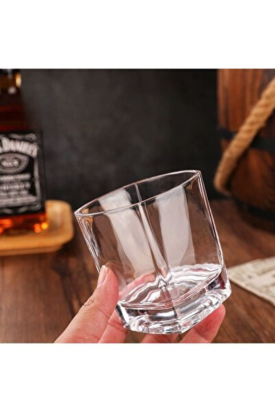 OEM Pahar pentru whiskey, Large Square, 285 ml, din sticla, 8.8 cm h, 8.2 cm l, 6 cm adancime