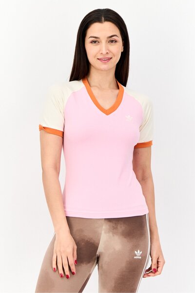 adidas Women Sportswear Fit Short Sleeves Outdoor T-Shirt, Pink