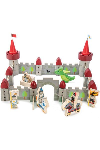 Tender Set de joaca din lemn Tender Leaf Toys - Castelul dragonului