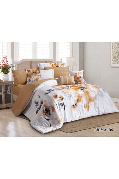 HOURS Horse comforter set, made of soft silky fabric, double-sided, with an elegant pattern that satisfies all tastes, 8 pieces, king size