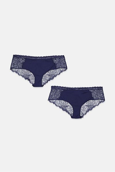 Tchibo Women 2 Pcs Slips Panty, Navy