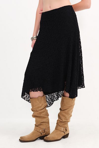 Addax Asymmetric Cut Lace Skirt E17201