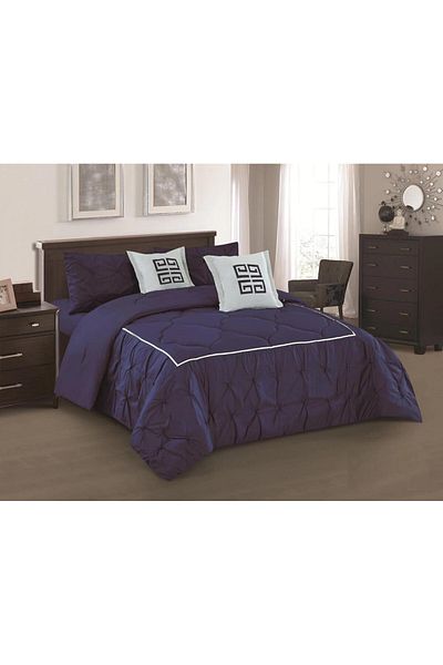 HOURS Lana-004 6-piece crinkle horse comforter set for two people