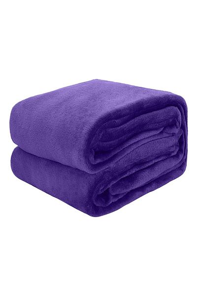 T G H Flannel Fleece Single Size 160x220cm All-Season Warm Blanket – Soft & Fluffy Throw for Bed & Sofa