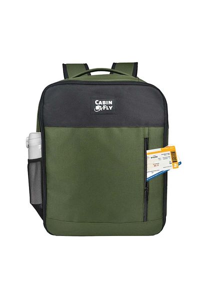 CABINFLY Backpack, Pacemaker, Polyester, 40x30x20cm, 24l, Green, Ideal Free Hand Luggage Wizzair