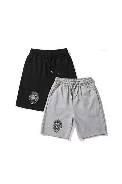 woonkey UNISEX PRINTED ΧΤΕΝΙΣΜΕΝΟ ΣΟΡΤΣ ΜΑΥΡΟ ΚΑΙ ΓΚΡΙ ΣΕΤ 2 ΝΕΑ ΣΕΖΟΝ