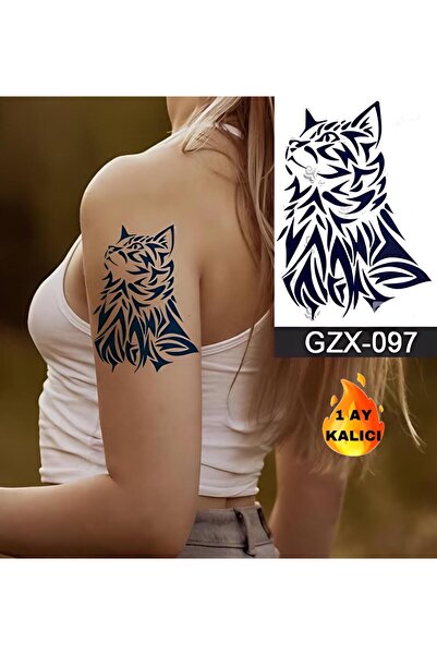 Mecit Tuhafiye 1 AY KALICI KEDİ BİLEK KOL VUCUT İÇİN GEÇİCİ DÖVME