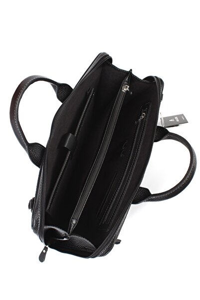 Aka Deri Black Leather Briefcase 239 12