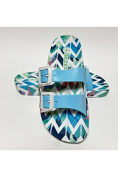 GEZER KAYDIRMAZ ANATOMİK TABAN PUDRA ÇİFT BANTLI TOKASIZ KADIN EV SOKAK MİSAFİR VE ISLAK ZEMİN TERLİĞİ