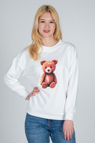 SCREENSHOT Women's Cute Teddy Bear Printed Sweatshirt / Comfortable and Stylish Design / with Different Color Options