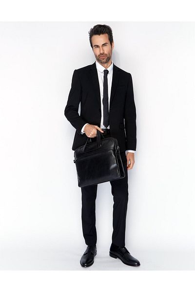 Aka Leather Black Briefcase 298 1