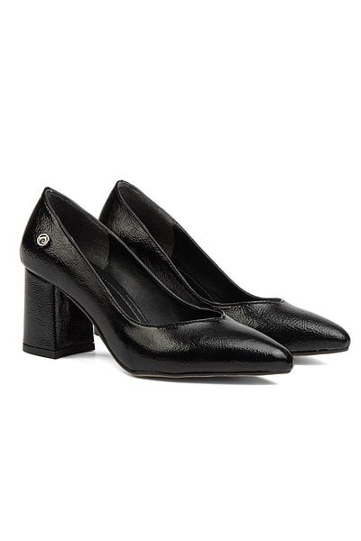 Pierre Cardin Pantofi de damă clasici cu toc încrețit negru