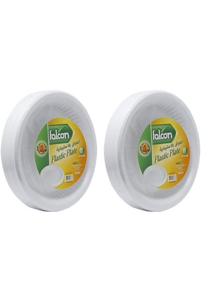 Falcon Plastic Plates - 25 Pieces (Pack of 2)