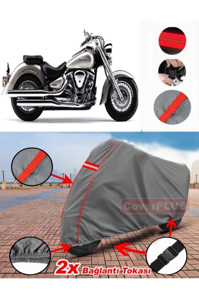 CoverPlus ياماها وايلد ستار XV 1600 قماش القنب موتور القماش المشمع غطاء دراجة...