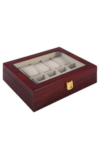 PUFO Wooden Box For Storing And Organizing 10 Watches, Premium Model
