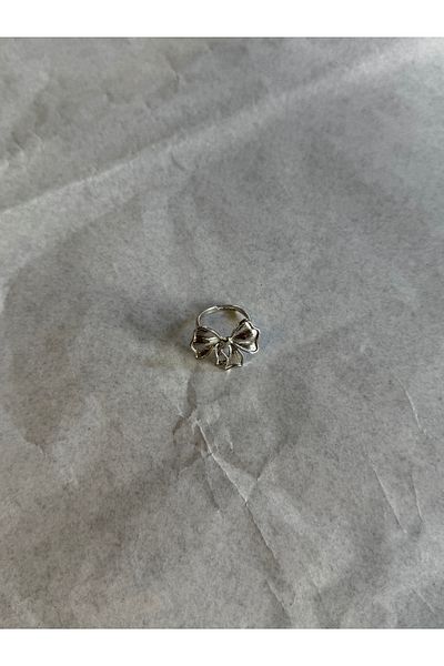 shop Silver Bow Figured Ring (Adjustable Size)