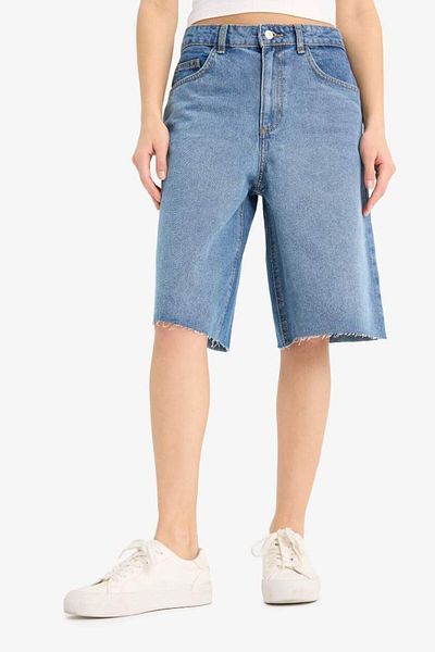DeFacto Jean Bermuda Shorts mit hoher Taille E1603ax25sm