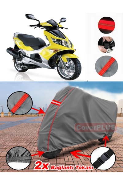 CoverPlus Kanuni Bobcat 150 قماش القنب محرك القماش المشمع غطاء دراجة نارية خي...