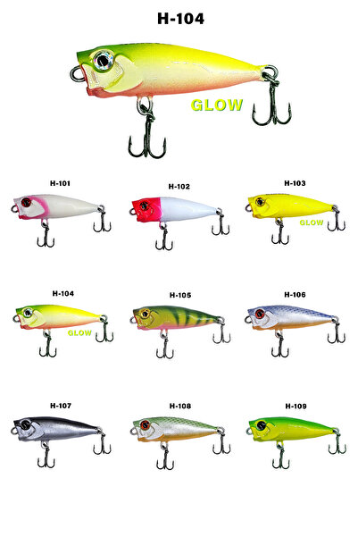 Hergele Balık Hergele Popper 3,3 gr 40 mm Lrf Su Üstü Maket Sahte Balık Rapal...